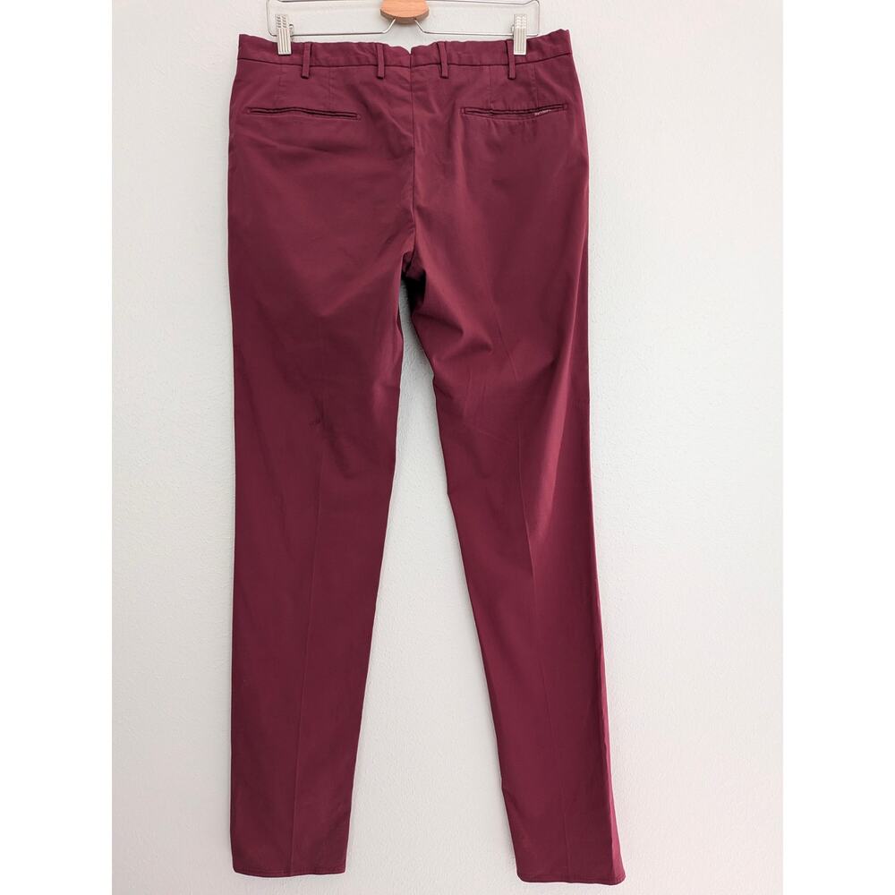 Incotex NWT Royal Batavia Chinos Plum Size 50 (US 34) Slim Fit Cotton Flaws $395 - Picture 2 of 10